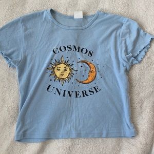 Girls Blue T-Shirt With Print